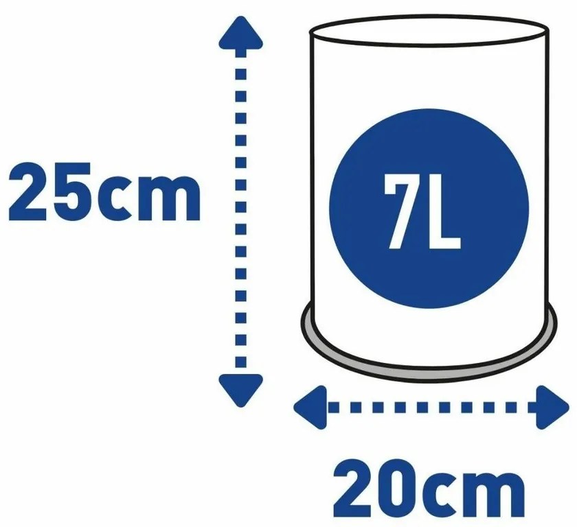 Alda Officer perforált szemetes 7 l, fekete, 7 l