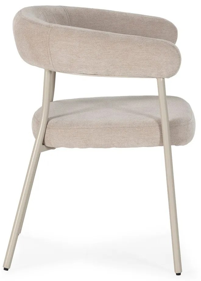 Bézs kárpitozott karfás étkezőfotel szett 2 db-os Yuri – MOME