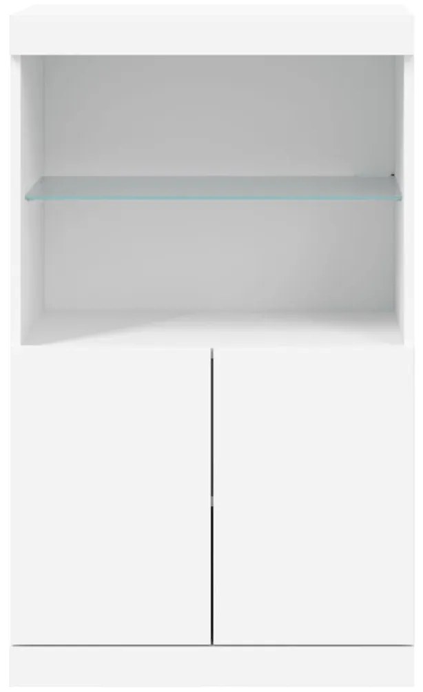 fehér tálalószekrény LED-világítással 60,5 x 37 x 100 cm