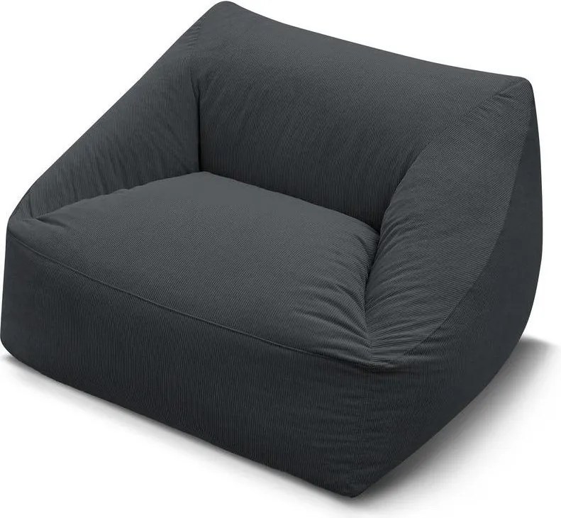 Sötétszürke kordbársony babzsákfotel Lilibet – Bobochic Paris