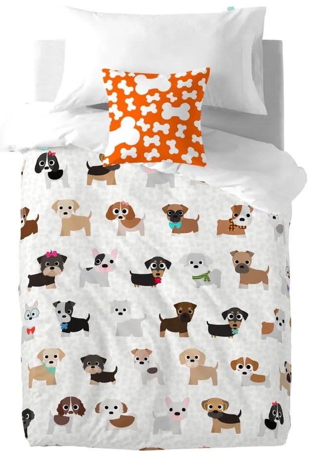 Dogs gyermek pamut ágynemű- és párnahuzat, 140 x 200 cm - Mr. Fox