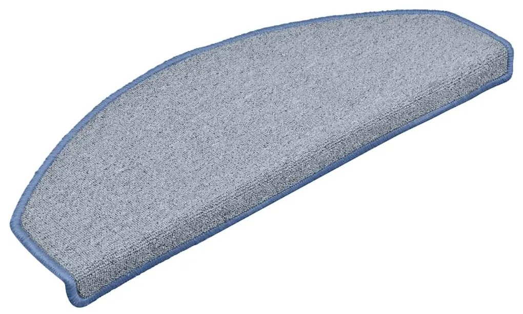 30 db világosszürke és kék lépcsőszőnyeg 65x24x4 cm