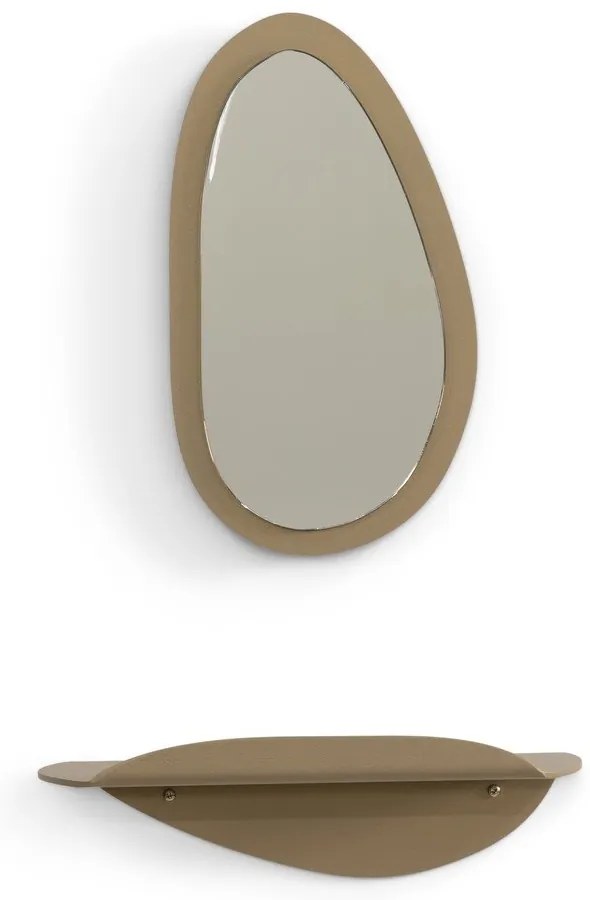 Bézs fém fali polc 34 cm Pipa – Spinder Design