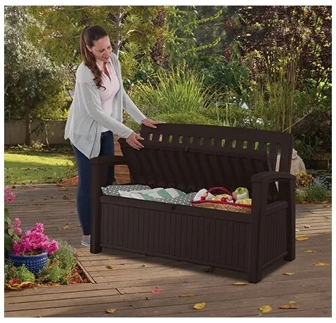 Patio Bench padlószék, barna, 139 x 63,5 x 88 cm