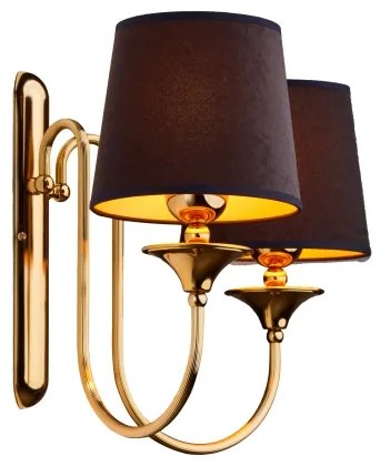 Jupiter 1953 - Fali lámpa BATUMI 2xE27/40W/230V fekete/sárgaréz