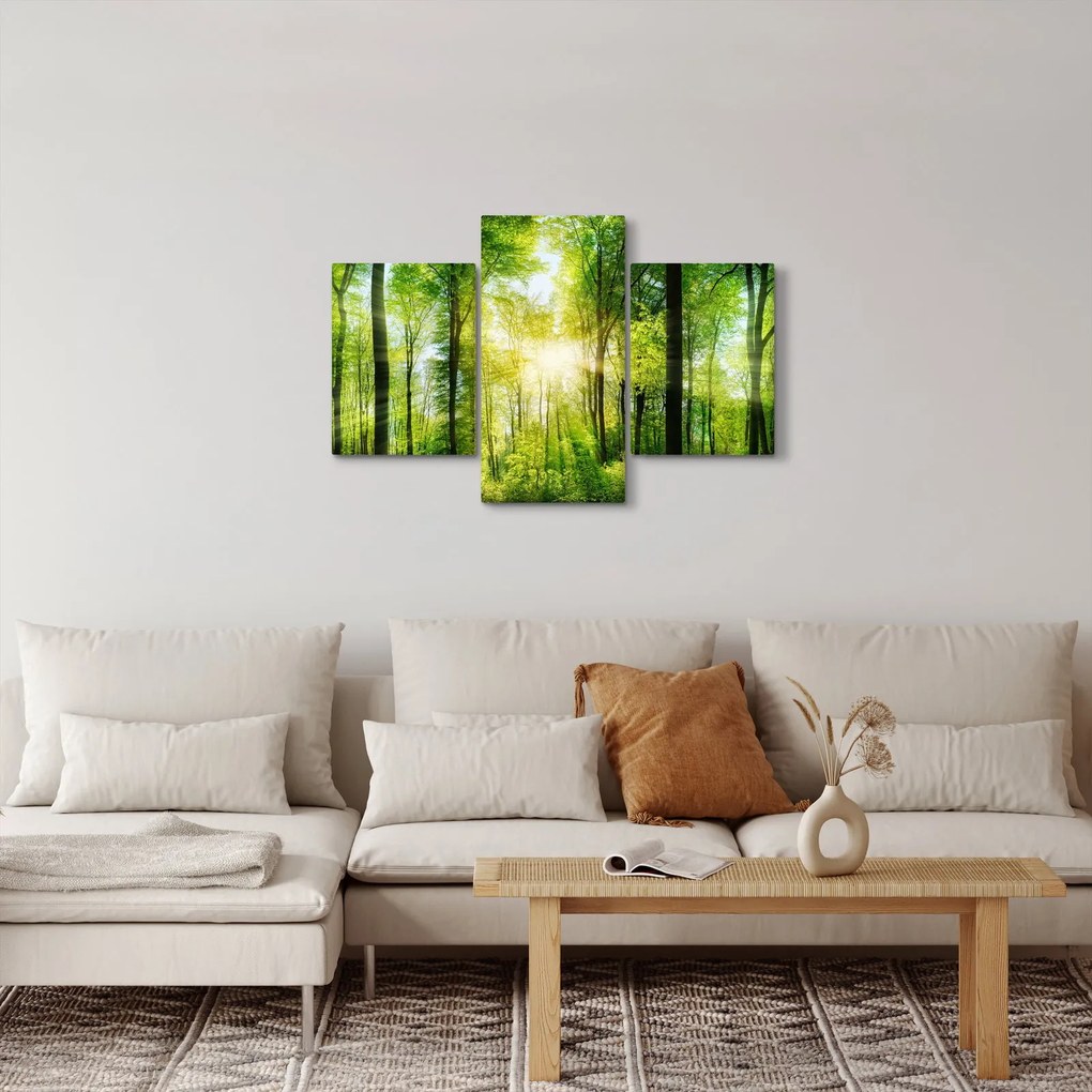 Kép - Hajnal az erdőben (90x60 cm)