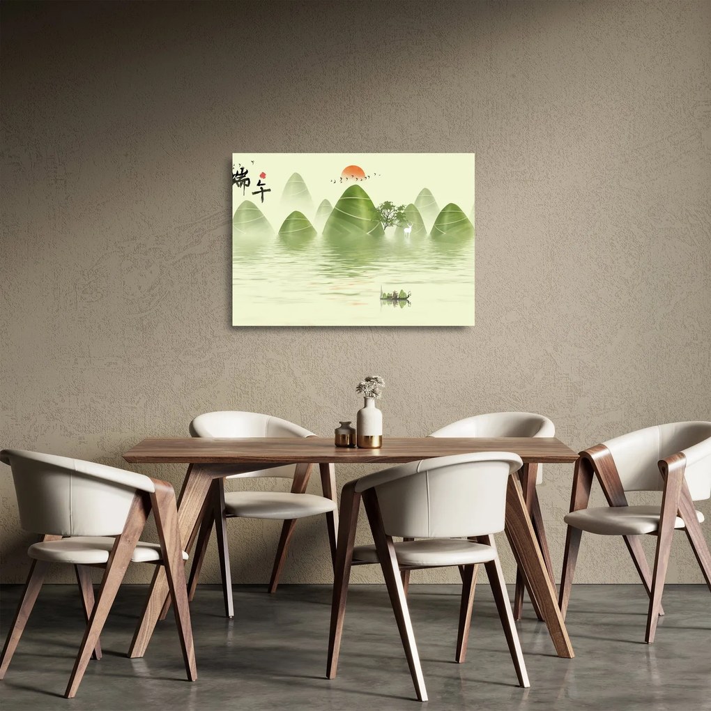 Kép - Zöld-hegyi völgy (üvegen) (70x50 cm)