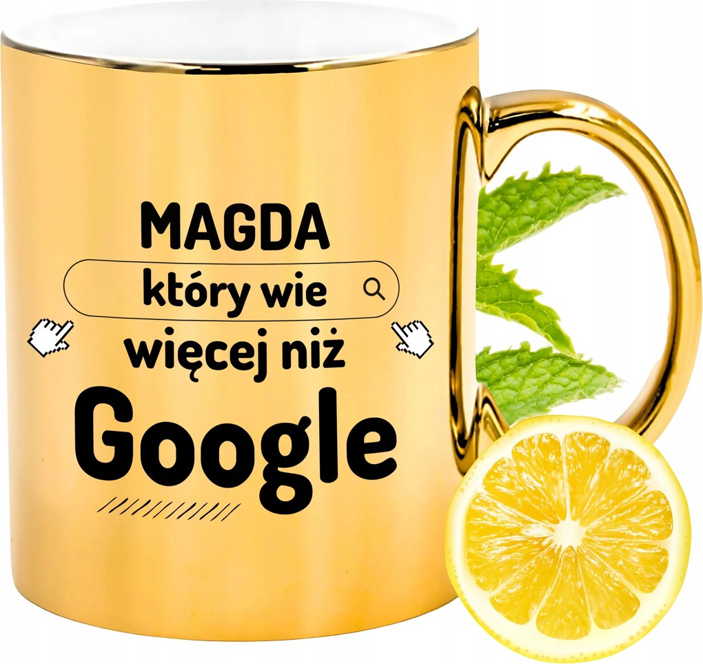 Prémium Arany Csillogó Bögre Magdinak Ajándék Nyomtatott Fotóval