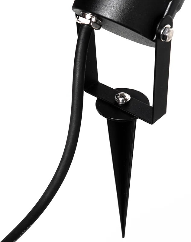 3 db-os kerti tüskés lámpa készlet fekete, kábellel és dugóval IP65 - Done