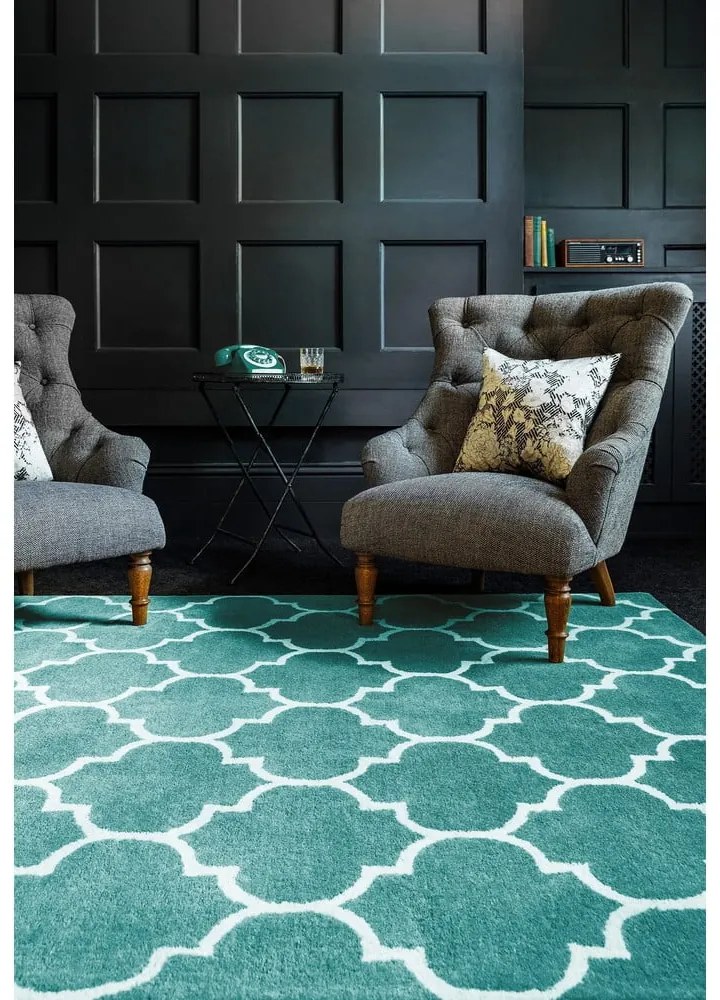 Kék kézi szövésű gyapjú szőnyeg 80x150 cm Albany – Asiatic Carpets