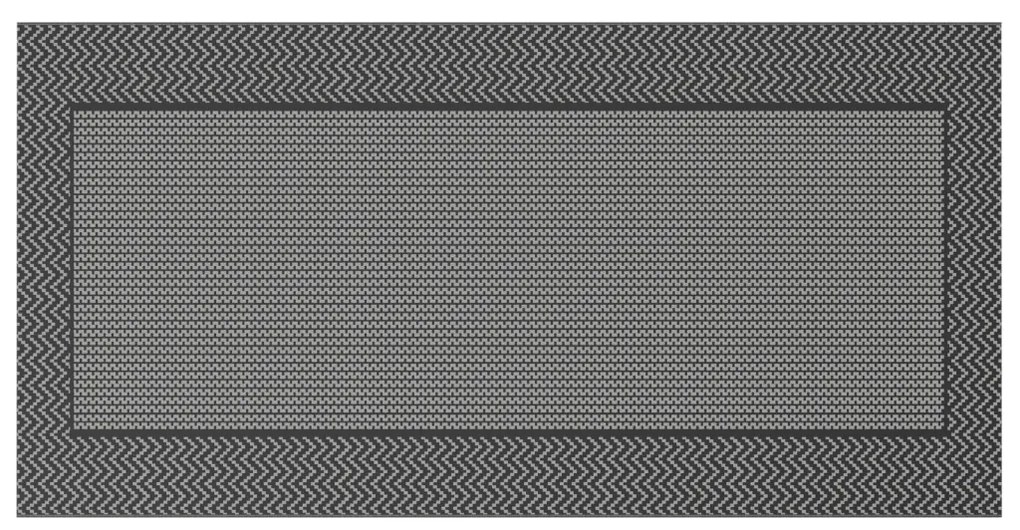 Kültéri Szőnyeg ARAKIL Fekete és szürke 300 x 600 cm PP