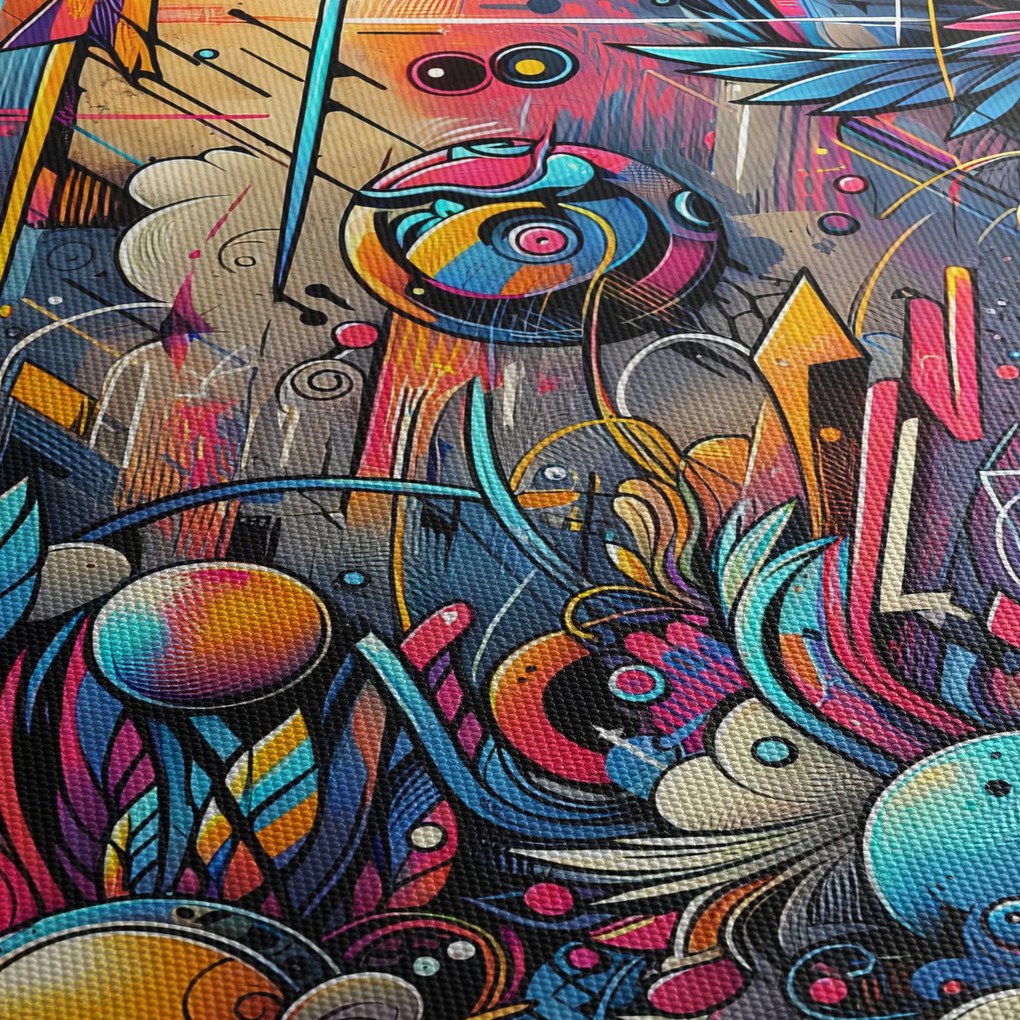 Kép - Színes graffiti (90x60 cm)