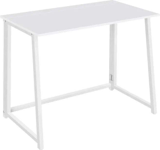 ZARIMO dolgozószoba szett: 80x40 cm-es asztal, fehér + AVOLA szék öko bőrből, szürke-fehér