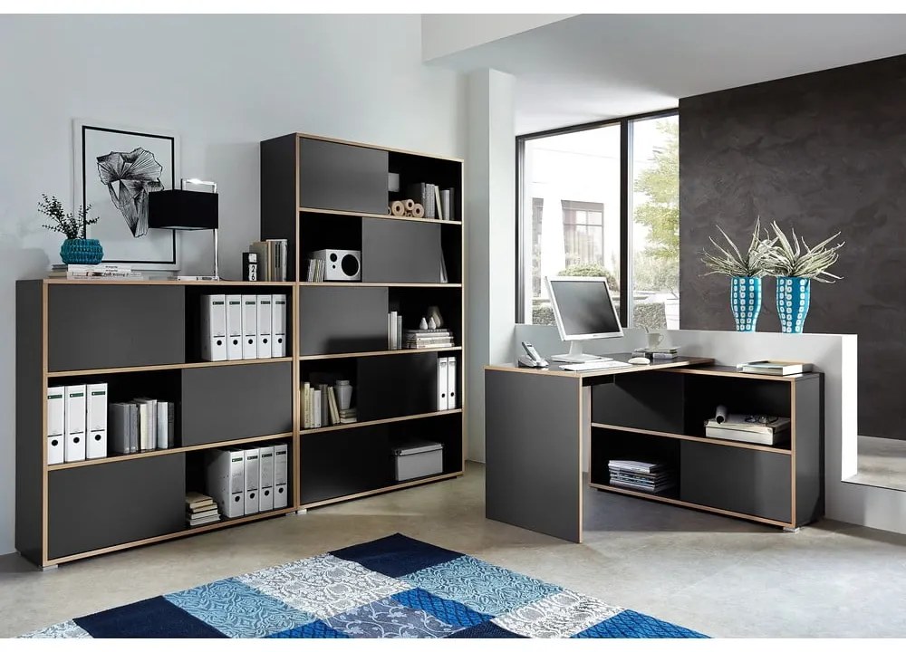 Íróasztal tölgyfa dekorral 120x120 cm Slide - Germania