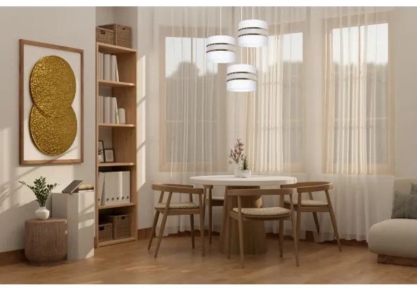 Csillár zsinóron CORAL 3xE27/60W/230V fehér