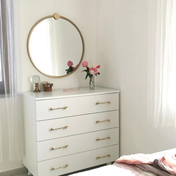 Fali tükör AYNA 60 cm arany