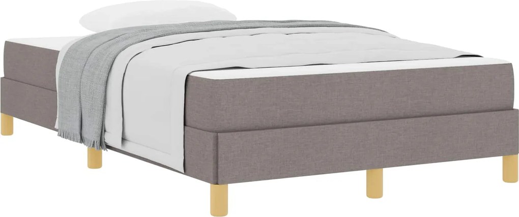 vidaXL Boxrugós ágy matracmal Tópszínű 120 x 190 cm szövet