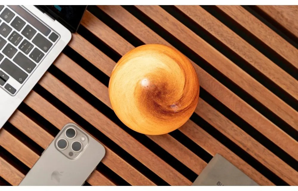 Sötétbarna USB fénydekoráció ø 12 cm Sand Storm – Gingko