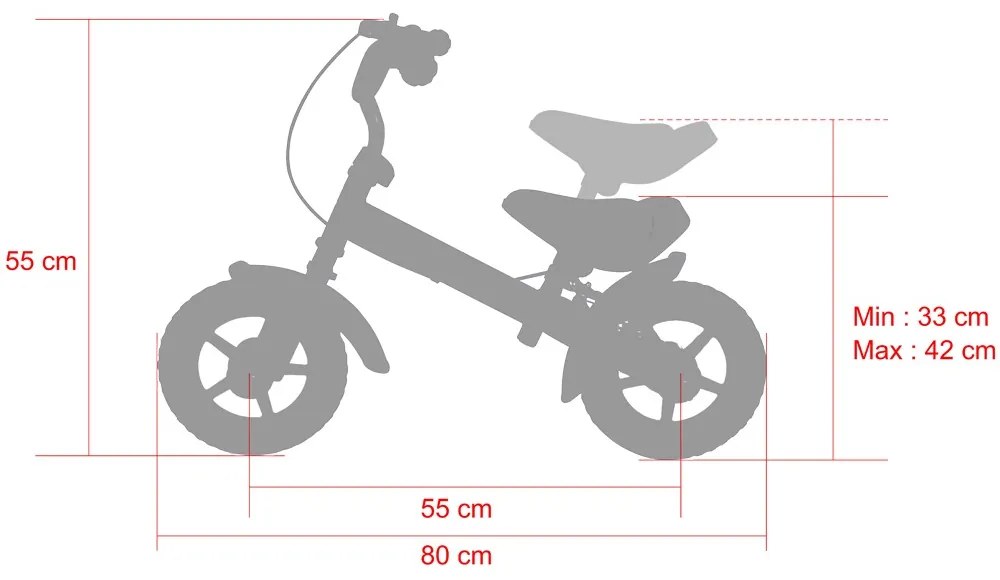 Deuba Easy Pirate gyerek futóbicikli - fekete