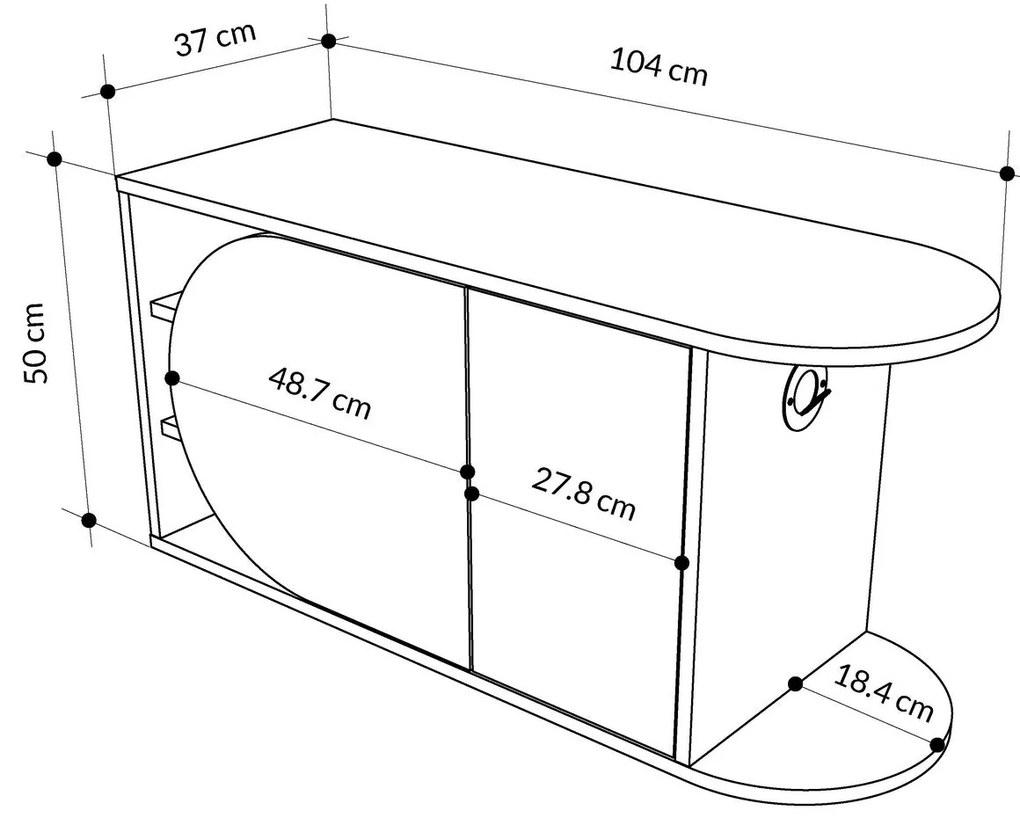 Cipőtároló Nova Shoe Bench - Oak, White