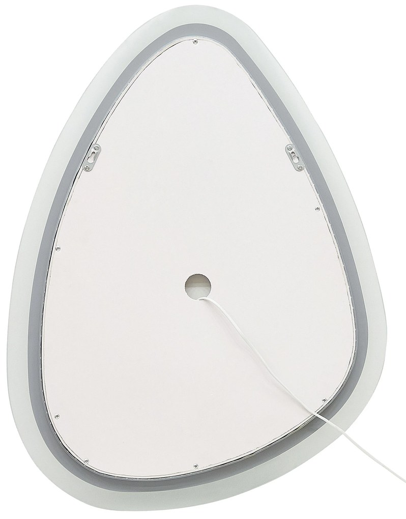 Ezüst falitükör beépített LED világítással 58 x 78 cm BETHUNE Beliani