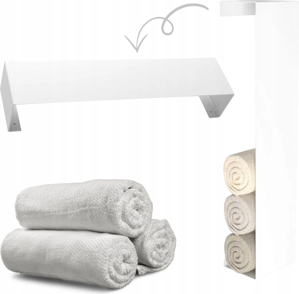 Fürdőszobai Törölközőtartó Aura Fém Függőleges Fehér Ipari Pl Márka