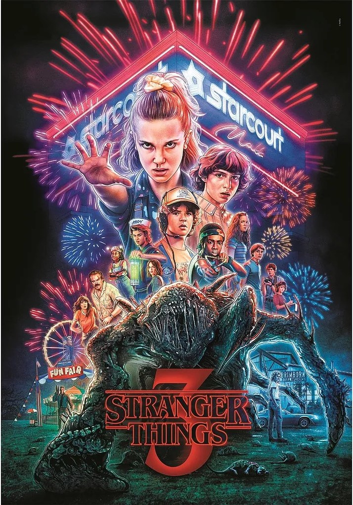 Stranger Things Starcourt Mall 1000 db-os Compact puzzle Clementoni