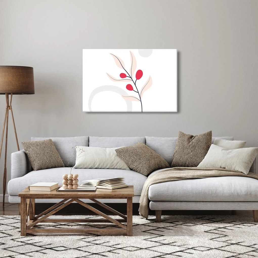 Kép - Rózsaszín virágos absztrakció N⁰3 (90x60 cm)