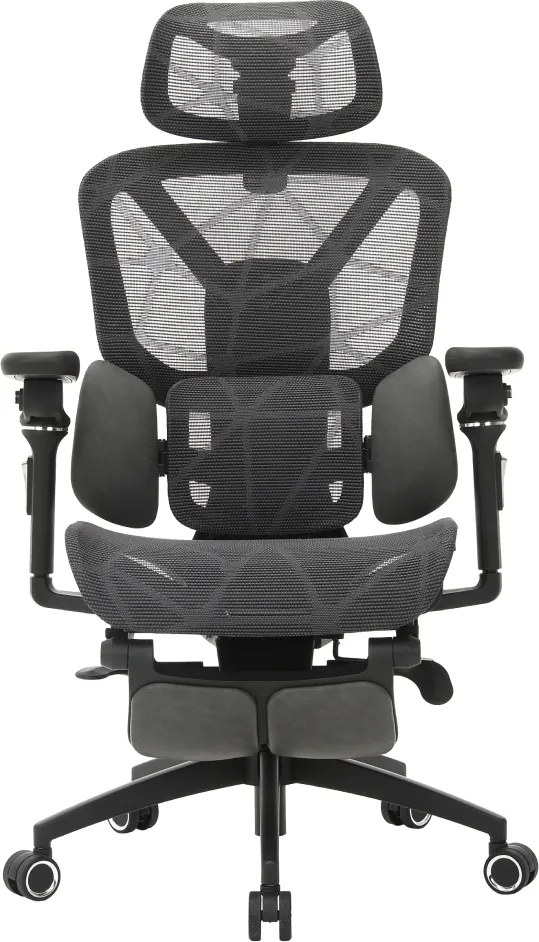 Irodai szék, sötétszürke/fekete, teherbírás 150 kg, VILMER