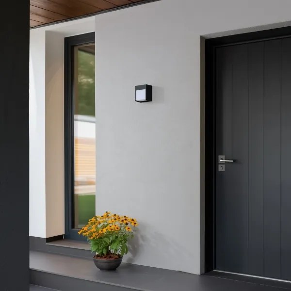 Brilagi - LED Kültéri fali lámpa TERNI LED/12W/230V fekete IP44