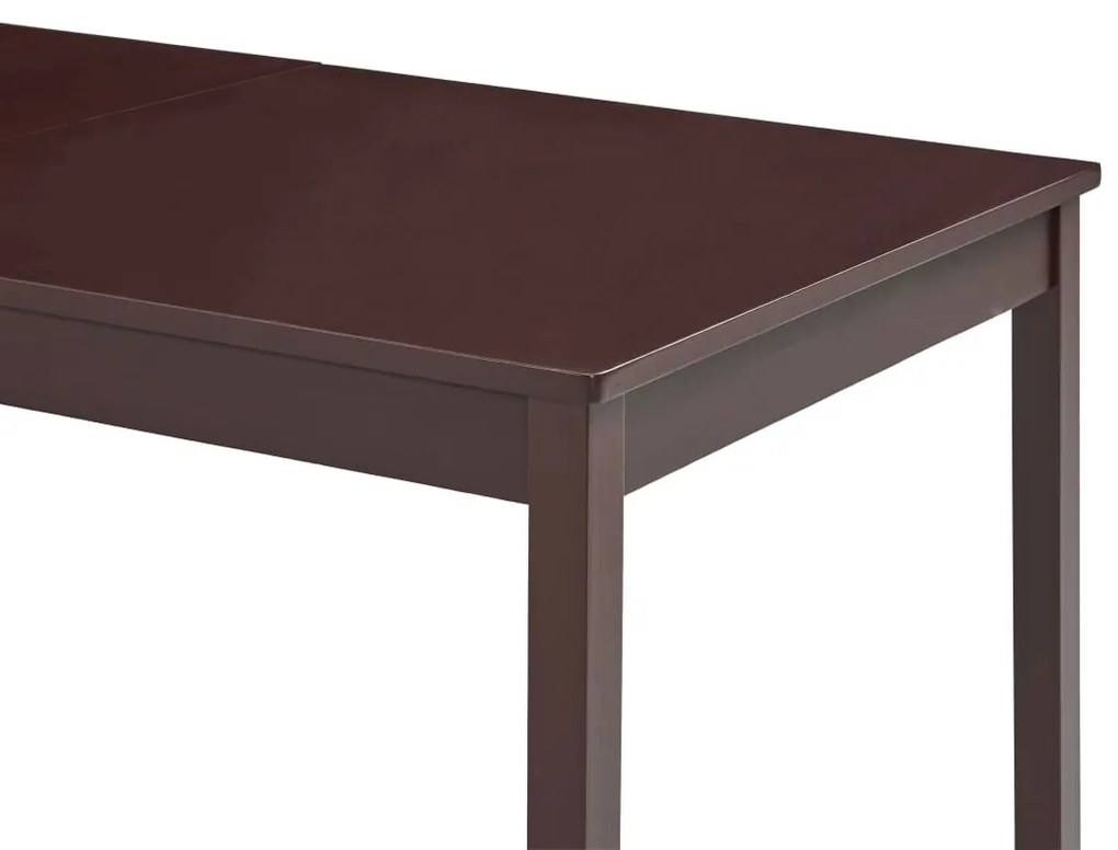Sötétbarna fenyőfa étkezőasztal 180 x 90 x 73 cm
