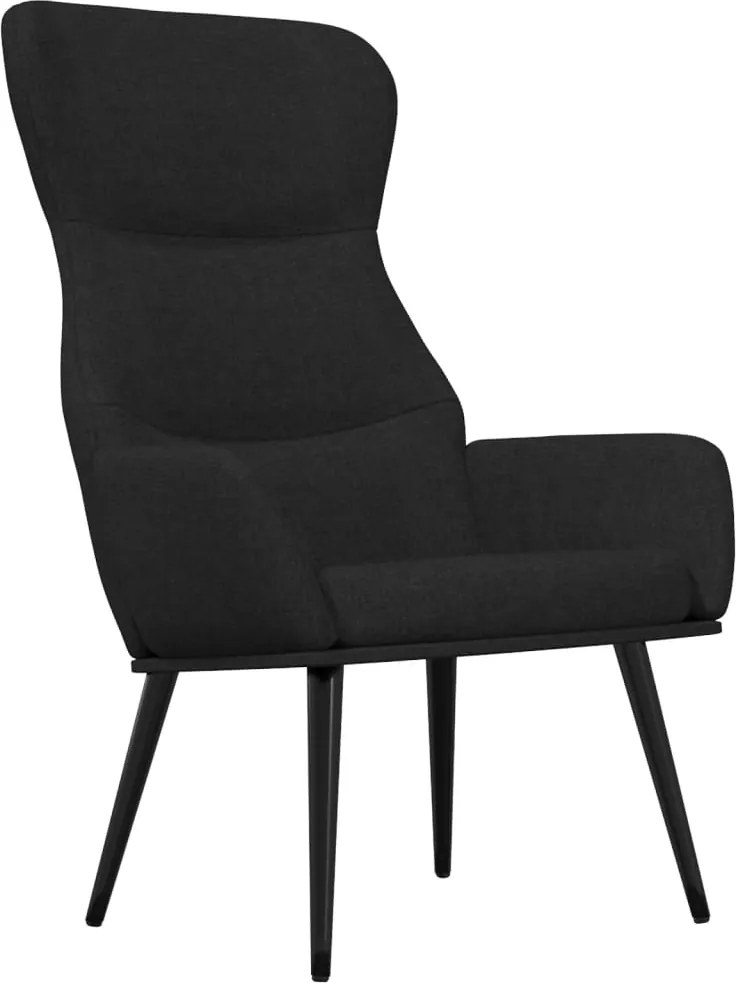 vidaXL fekete szövet pihenőfotel