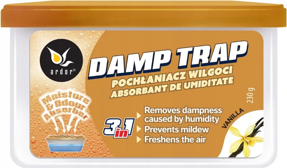 Ardor Damp Trap 3az1ben Nedvességelnyelő Légszárító Vanília 230g