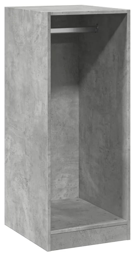 betonszürke szerelt fa ruhásszekrény 48 x 41 x 102 cm