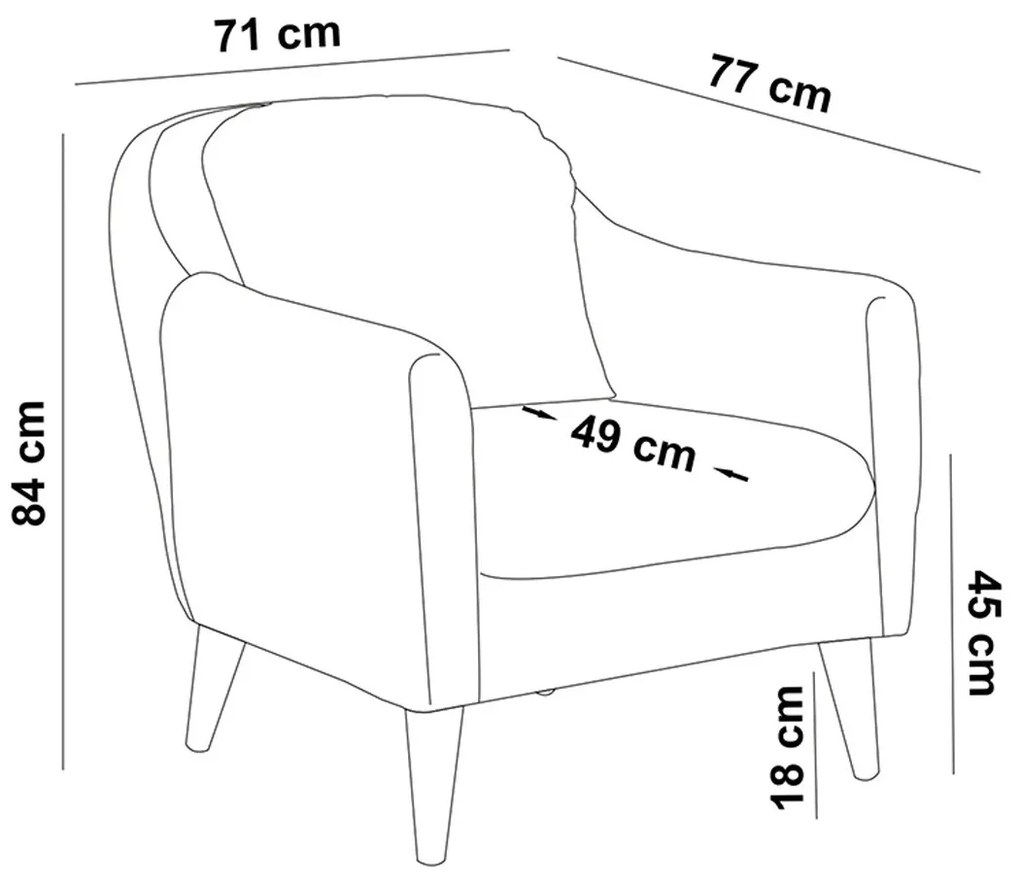 Design fotel Maelie sötétkék
