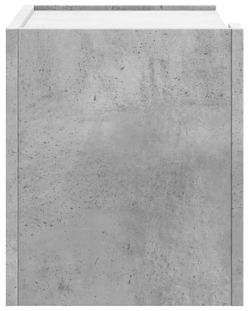 Betonszürke falra szerelhető éjjeliszekrény 45 x 30 x 35 cm