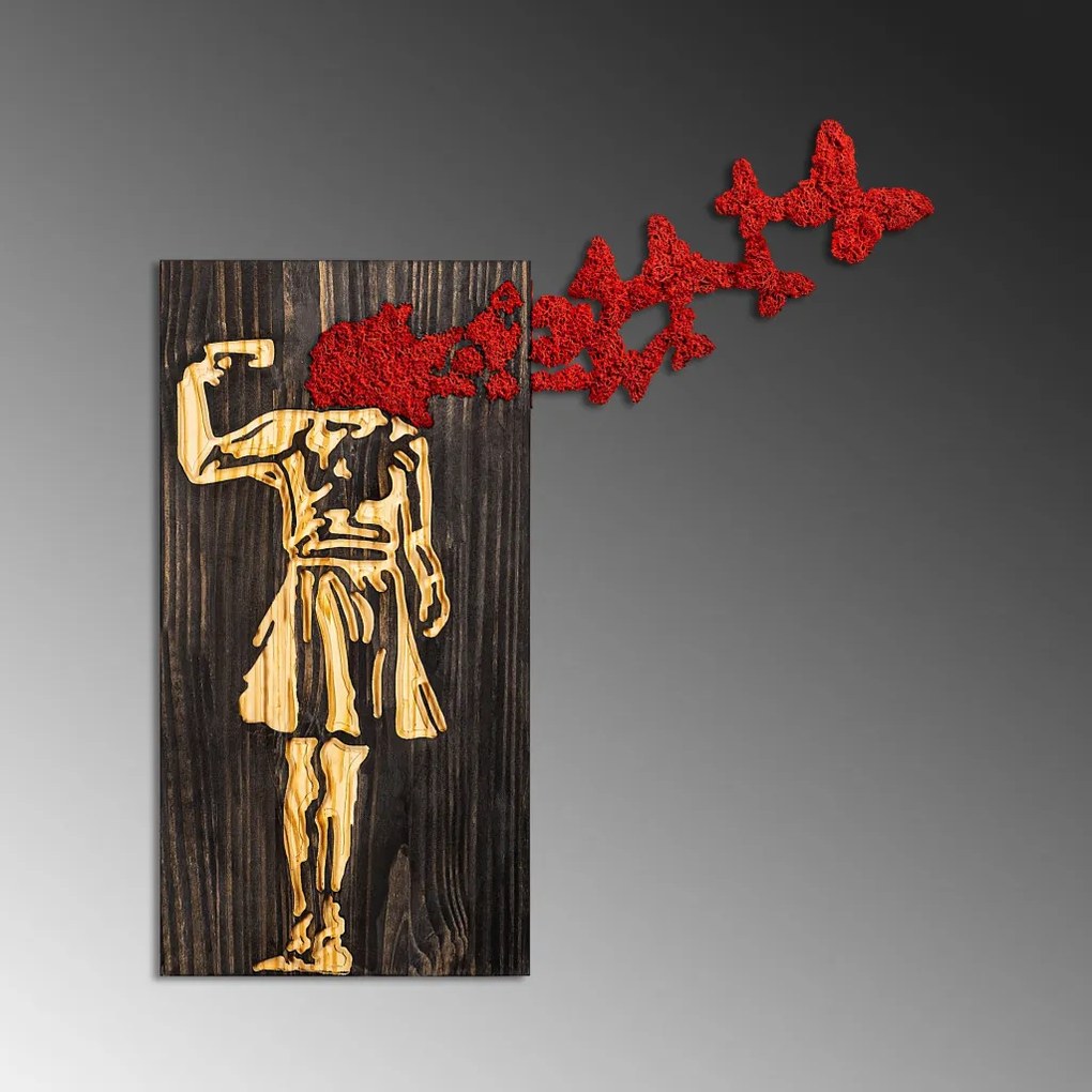 Banksy fém fa fali dekoráció, 62×70 cm