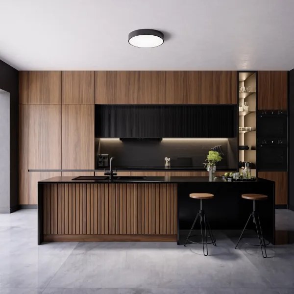 LED mennyezeti lámpa CLEO LED/43W/230V 4000K, 40 cm, fekete