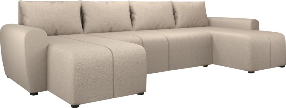 Univerzális ülőgarnitúra, bézs, DELIN U UNI