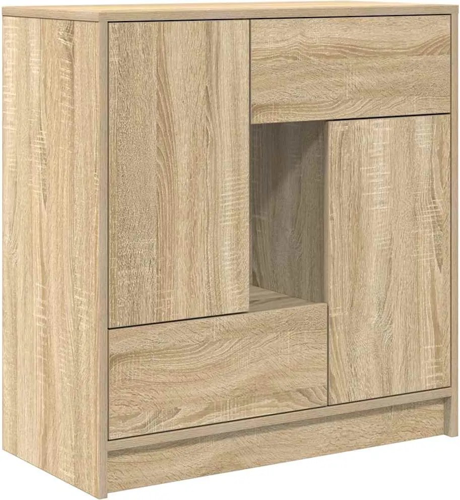 vidaXL sonoma tölgy komód fiókokkal és ajtókkal 70,5x34x74,5 cm