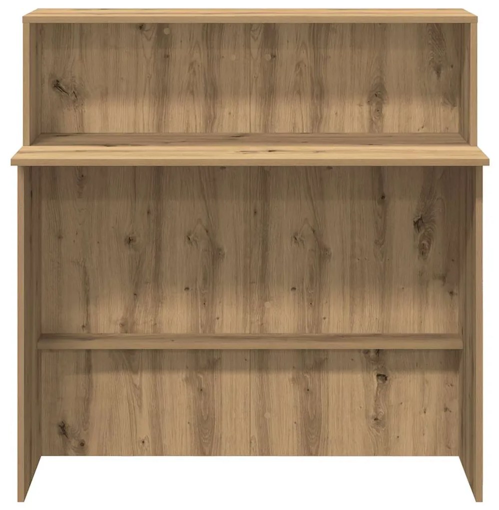 recepciós pult kézműves tölgy 100x50x103,5 cm szerelt fa
