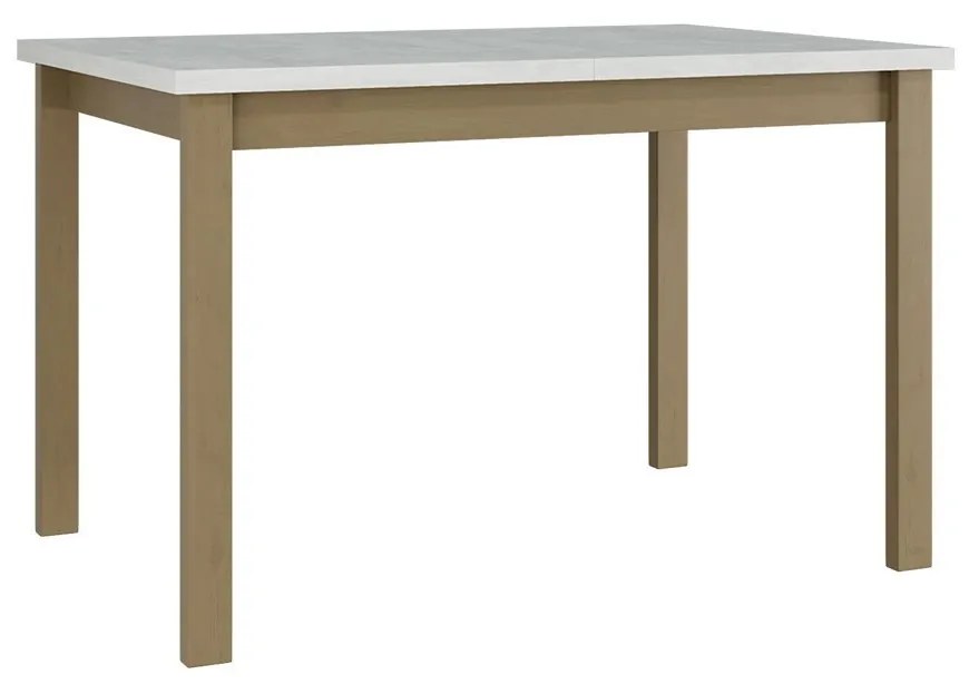 Széthúzható étkezőasztal Deasal 80 x 120 150 I (fehér + szonoma tölgy) (2-6 fő részére). 1105363