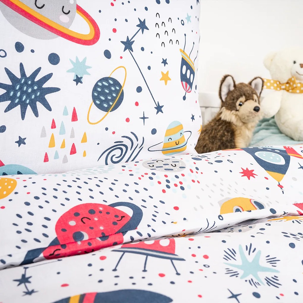 4Home Cosmic Adventure gyerek pamut ágyneműhuzat, 100 x 135 cm, 40 x 60 cm, 100 x 135 cm, 40 x 60 cm