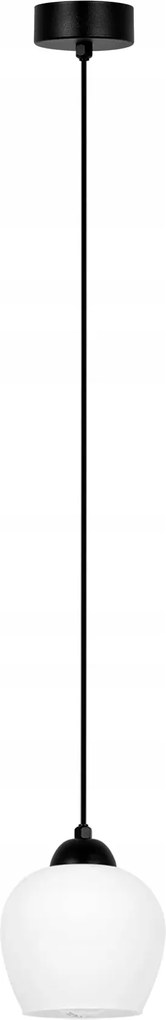 Mennyezeti lámpa Kaja Abro fekete-fehér 85cm E27 fém/üveg