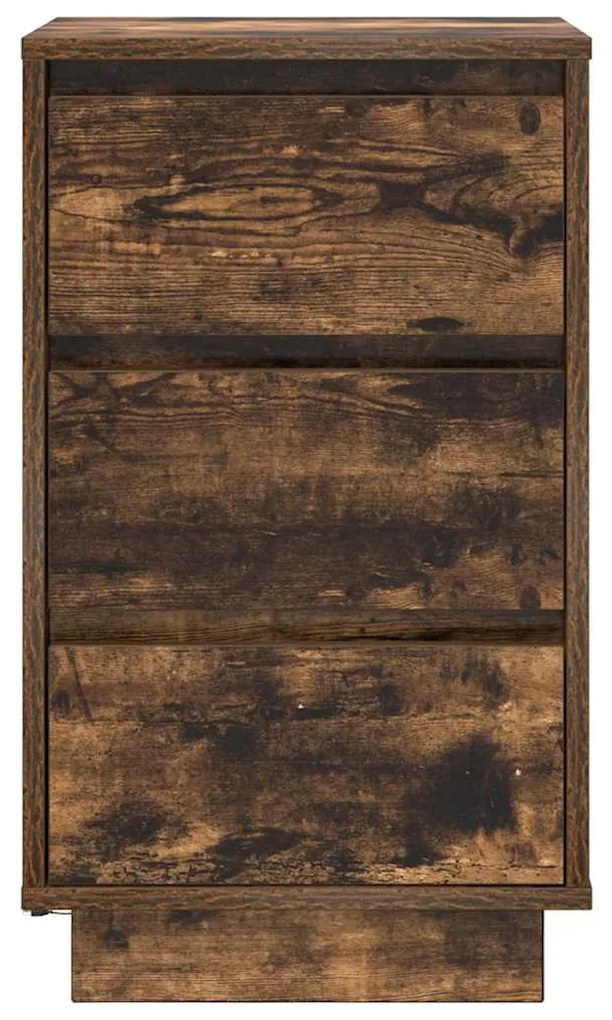 füstös tölgy színű éjjeliszekrény LED-világítással 38x34x65 cm
