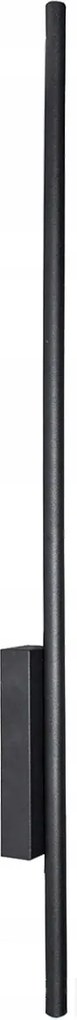 Led fali lámpa Luna Fekete Keskeny 120cm
