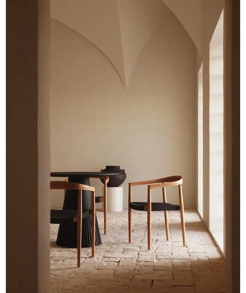 Natúr színű tömörfa kerti szék szett 4 db-os Ydalia – Kave Home