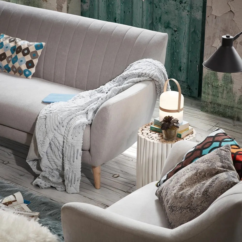Filippo fehér teakfa tárolóasztal, ⌀ 35 cm - Kave Home