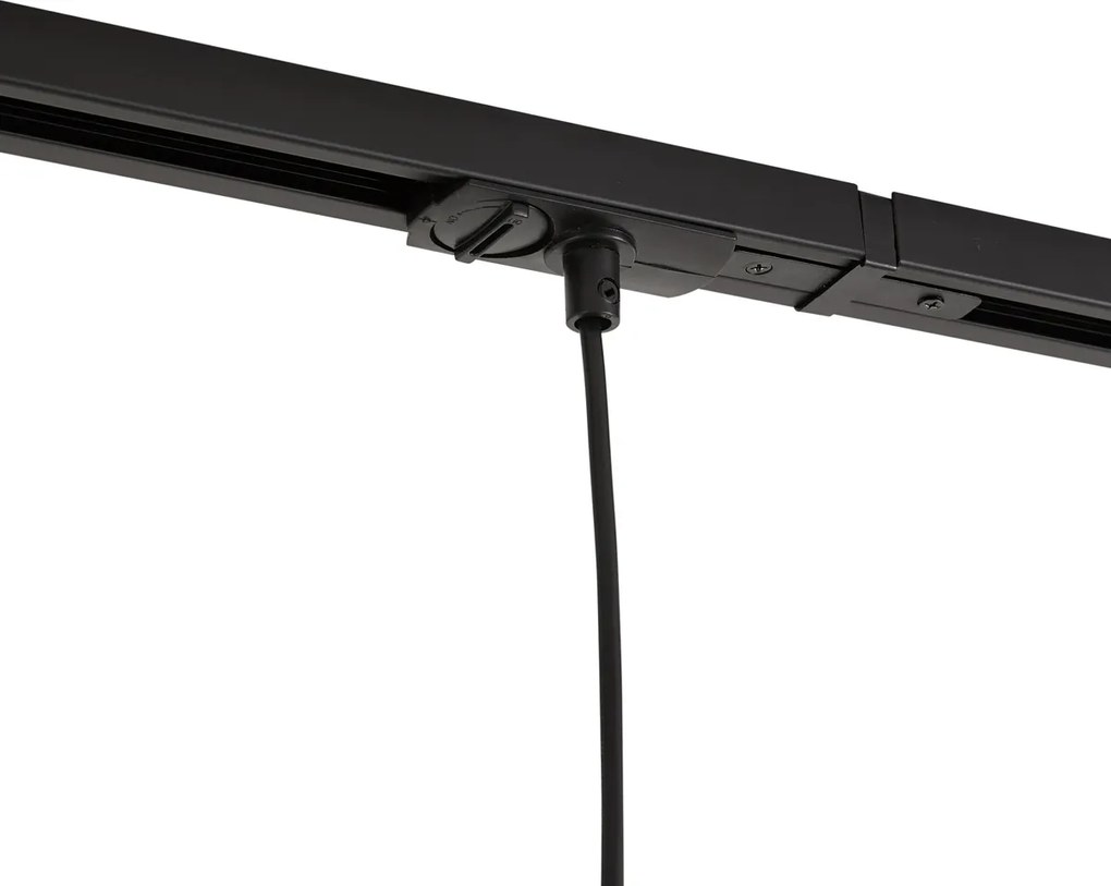 Modern sínrendszer 3 függőlámpával fekete 1 fázisú - Iconic Holt