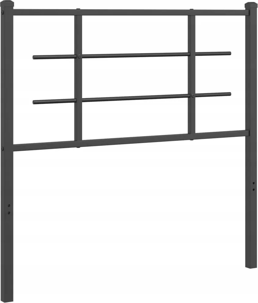 Fejtámla Fém, fekete, 105 x 3 x 90 cm